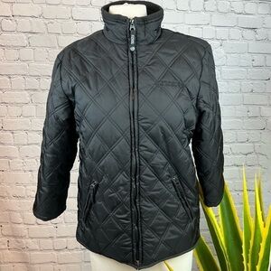 Y2K PHAT FARM Black Quilted Puffer Jacket Size S